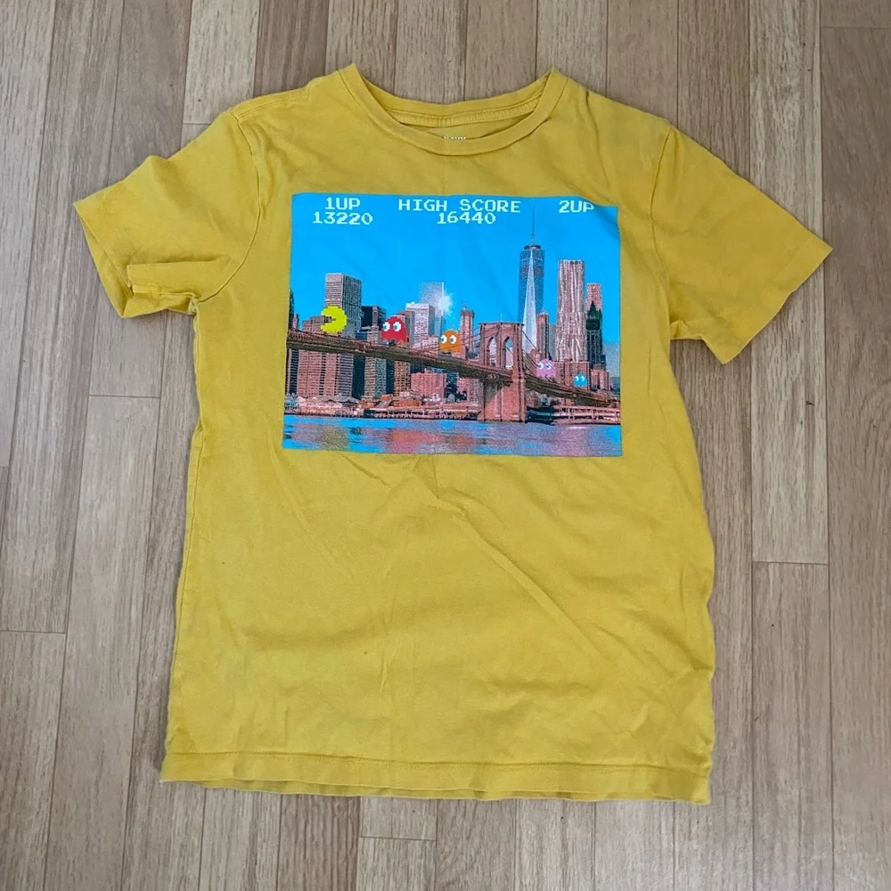OLD NAVY Boys VideoGame Yellow T-Shirt Size L (20-12)